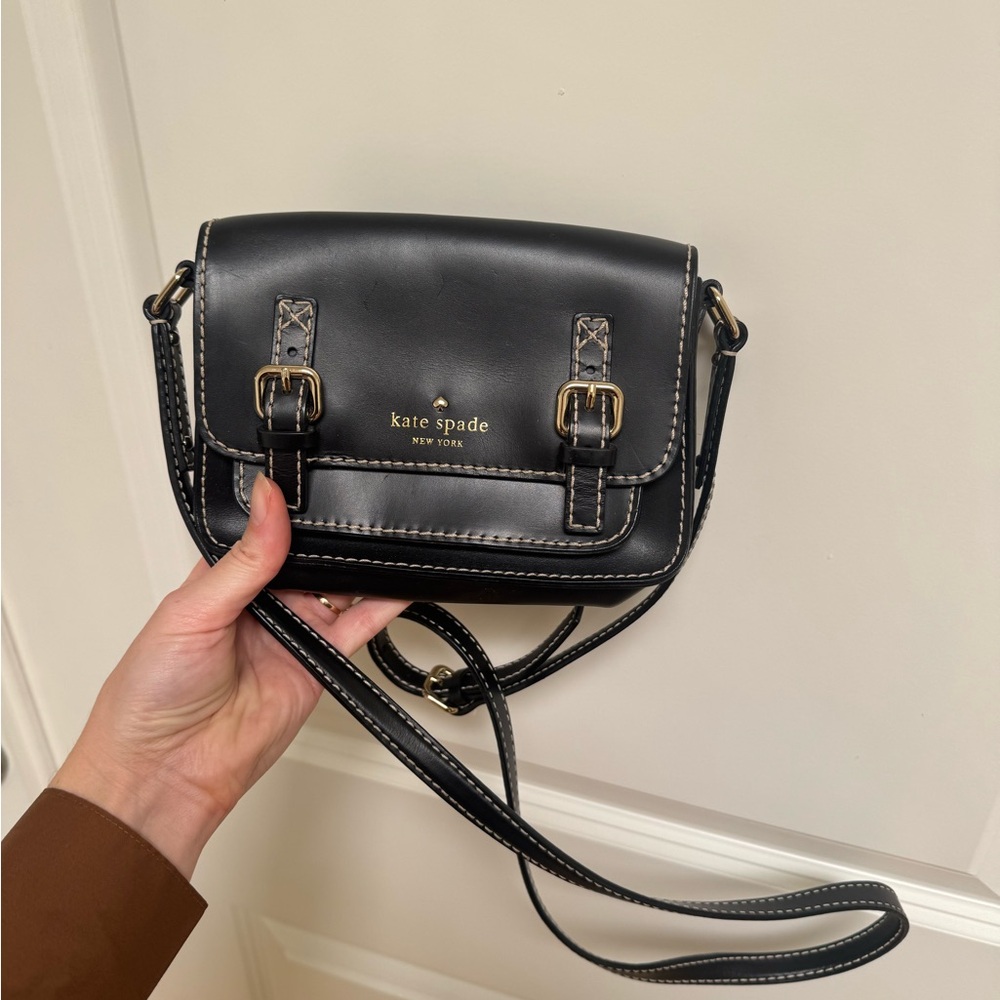 Kate Spade Black Leather Crossbody Bag